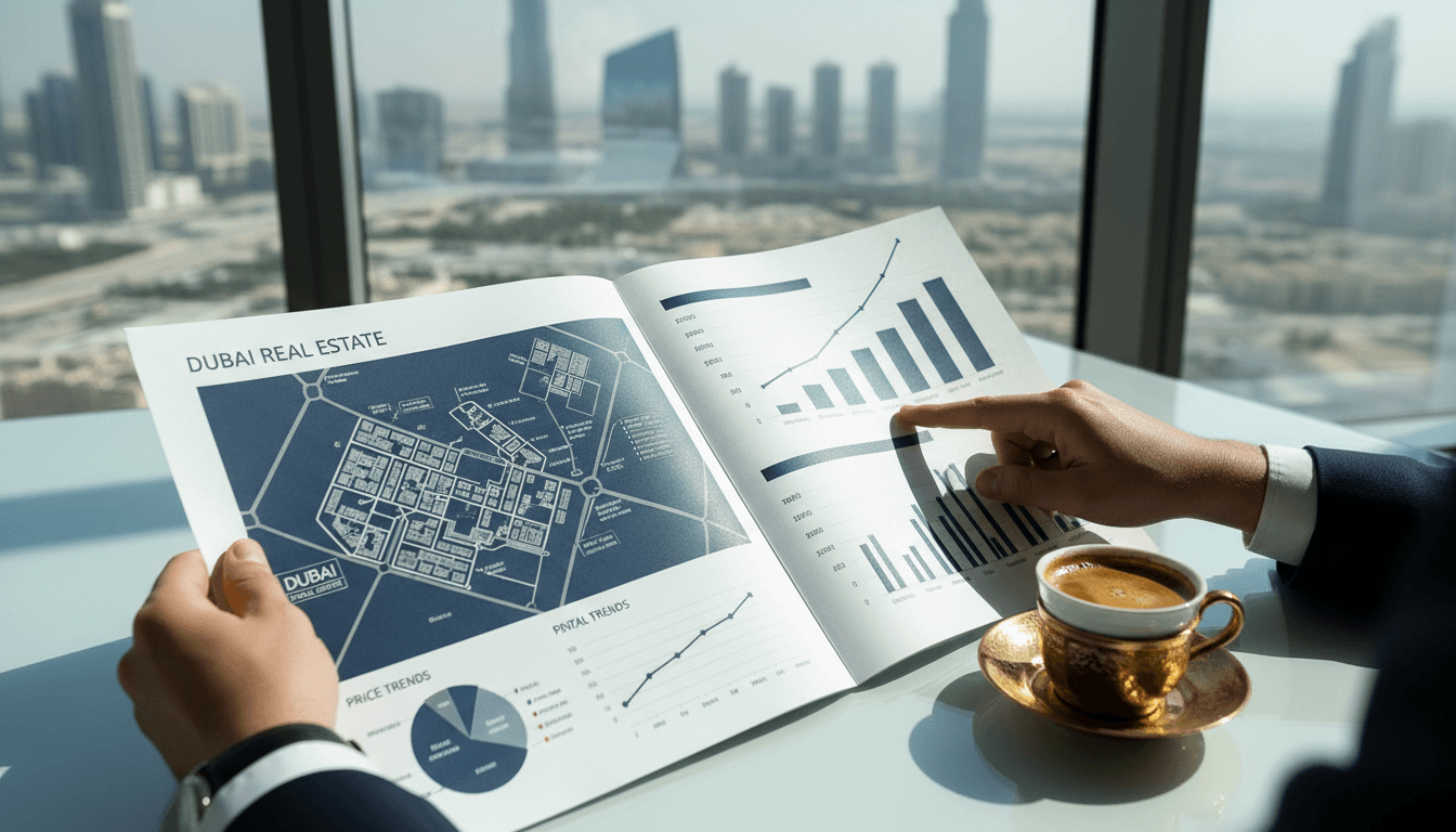 Market research report with property location data and trend analysis